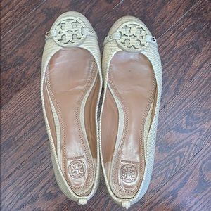 Tory Burch snakeskin print flats 9.5 M